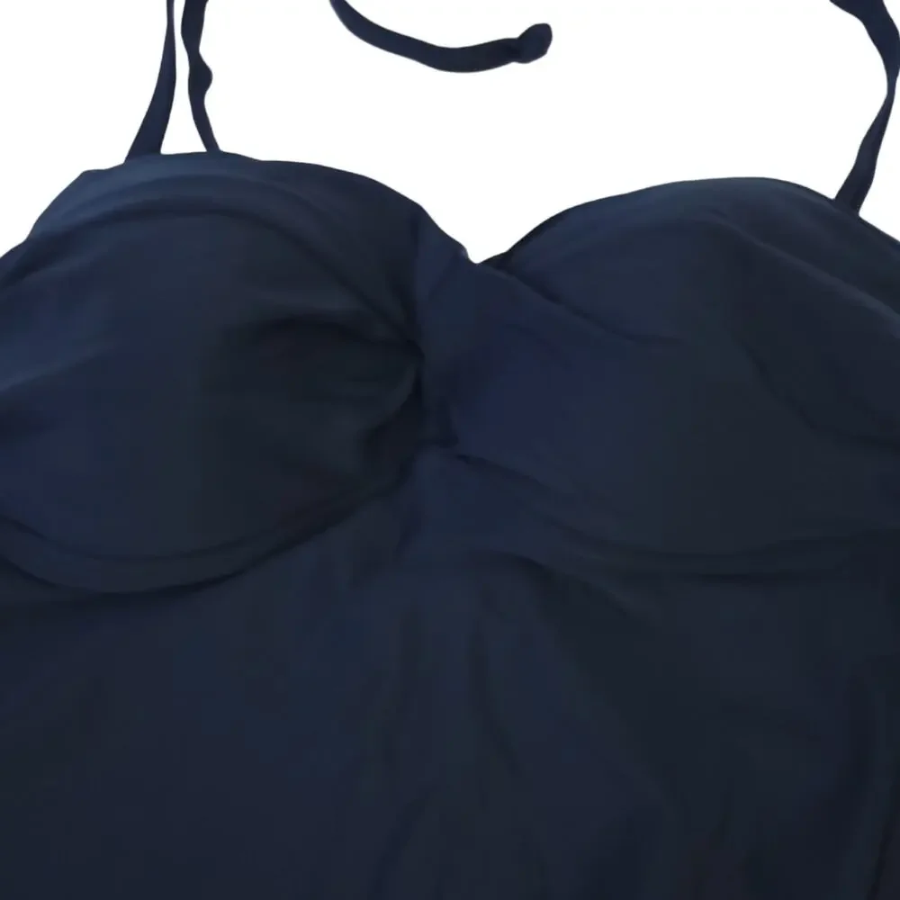 Old Navy Tankini Swimsuit Top Medium Black Neutral Swim Modest